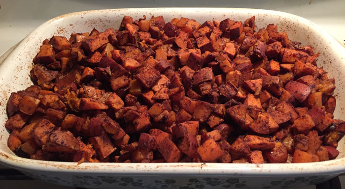 Healthy Roasted Cinnamon Sweet Potatoes - If Tom Can Do It You Can Do It